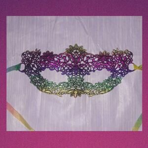 Rainbow Colors Lace Masquerade Cosplay Mask